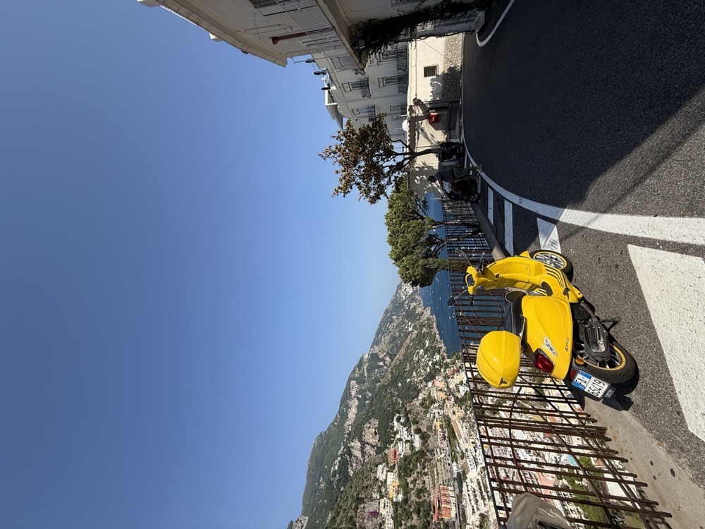 The blue bay and coastline of Amalfi